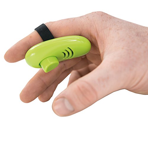 LMS Trading Finger-Clicker grün ergonomisch geformter Clicker mit weichem Silikonring zum Aufstecken auf den Finger von LMS Trading