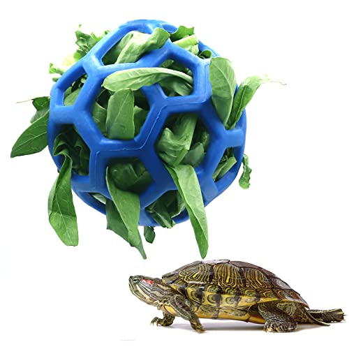 LODCZIOE Schildkröten-Leckerli-Ball Spielzeug Heu Feeder Ball, Fütterung Gras Ball für Schildkröte Schildkröte, Obst Gemüse Feeder Halter Futtersuche Spielzeug für Kleintiere Haustier von LODCZIOE
