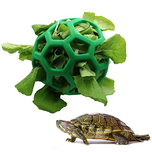 LODCZIOE Schildkröte Leckerli-Ball Spielzeug Heu Feeder Ball, Fütterung Grasball für Schildkröte Schildkröte, Obst Gemüse Futterspender Halter Futtersuche Spielzeug für Kleintiere Haustier von LODCZIOE