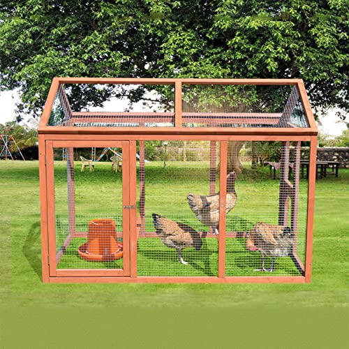 Outdoor Chicken Hutch 2 Türen, Hölzerne Hühnchen -stallhause, Outdoor -holzhuhn -stall, Garten Hinterhof Pet House Chicken Nist Box, 55in von LOERSS