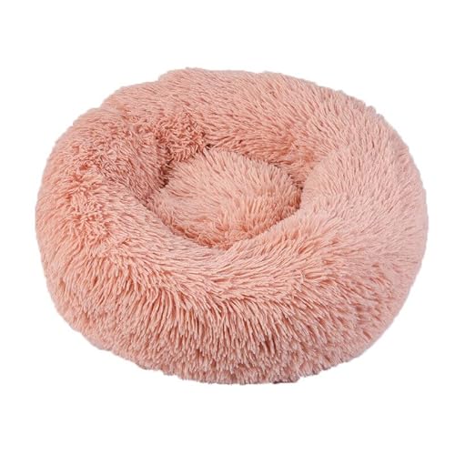 LONENESSL Hundebett Katzenbett Flauschig Rund Hundekissen, Hundekorb Waschbar S/M/L/XL für Kleine, Mittelgroße und Große Hunde Katzen,Plüsch - Donut Kuscheliges Hundesofa,Rutschfestes Hundematte von LONENESSL