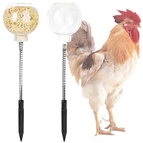 LONGHAO 2 pcs Hähnchen Futterautomat,Futterautomat Hühner,Hühner Spielzeug,Futterspender Hühner mit Frühling,Slow Feeder Hühner Spielzeug Zubehör,zum Aufhängen für Hühner,Hühner,Ente (#1, #1) LONGHAO 2 pcs Hähnchen Futterautomat,Futterautomat Hühner,Hühner Spielzeug,Futterspender Hühner mit Frühling,Slow Feeder Hühner Spielzeug Zubehör,zum Aufhängen für Hühner,Hühner,Ente (#1, #1) von LONGHAO