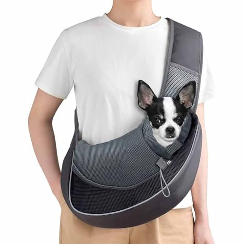 Haustier-Tragetasche, für Hunde und Katzen, freihändige Tragetasche, Schultertasche, atmungsaktives Netzgewebe, Haustier-Welpen-Reisetasche, verstellbarer Schultergurt, Haustier-Tragetasche, von LONTG