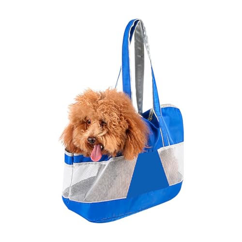 Hunde Tragetasche Sommer Transporttasche Kaztze Hundetasche Mesh Haustier Kleine Hunde Tragetuch mit Schultergurt Atmungsaktive Katzetransporttasche Hundetragetasche Unterwegs Katze Schultertasche von LONTG