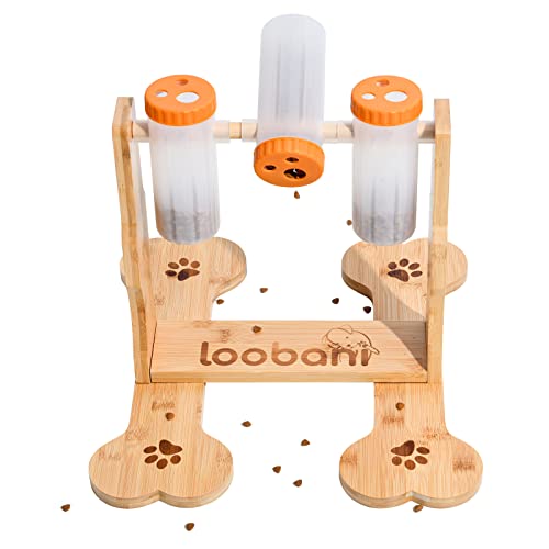 LOOBANI Hunde-Puzzle-Spielzeug aus Holz – Interaktives Spielzeug für Langeweile, IQ-Training und geistige Gehirnstimulation, Leckerli-Dosierspielzeug/Hundeunterhaltungsspielzeug/Futter Slow Feeder von LOOBANI