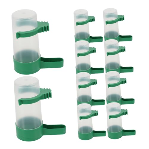 LOORGVEL 10 Stück Teiliges Vogelfutter Wasserspender Robustem Automatischer Trinkbehälter für Tauben und Papageien Transparent Auslaufsicher Leicht Am Käfig zu Befestigen Platzsparend und LOORGVEL 10 Stück Teiliges Vogelfutter Wasserspender Robustem Automatischer Trinkbehälter für Tauben und Papageien Transparent Auslaufsicher Leicht Am Käfig zu Befestigen Platzsparend und von LOORGVEL