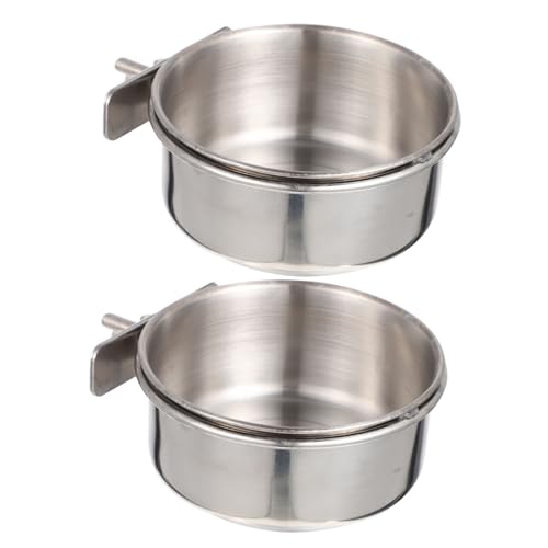 LOORGVEL 2 Sätze Edelstahl Vogel Futternapf Hängender Futter und Wasserspender für Wellensittiche Papageien Nymphensittiche und Kleine Vögel Langlebig Leicht zu Reinigen Käfigzubehör LOORGVEL 2 Sätze Edelstahl Vogel Futternapf Hängender Futter und Wasserspender für Wellensittiche Papageien Nymphensittiche und Kleine Vögel Langlebig Leicht zu Reinigen Käfigzubehör von LOORGVEL