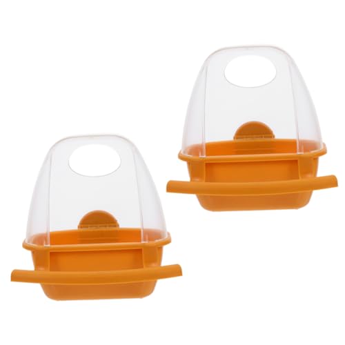 LOORGVEL 2 Stück Vogelkäfig Futterspender Hängende Futternäpfe für Papageien und Wellensittiche mit Rutschfester Wasserschale Fester Futterbehälter als Zubehör für Käfige und Geschenk LOORGVEL 2 Stück Vogelkäfig Futterspender Hängende Futternäpfe für Papageien und Wellensittiche mit Rutschfester Wasserschale Fester Futterbehälter als Zubehör für Käfige und Geschenk von LOORGVEL