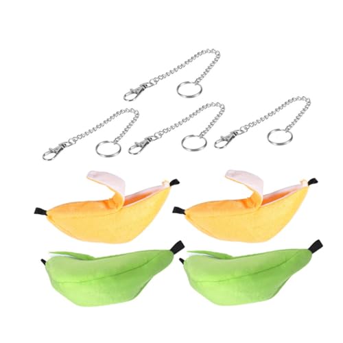 LOORGVEL 4 Teiliges Banane Hängematten für Kleintiere Platzsparendes Haustierbett mit Schwungvollem Design Warmes Nest für Hamster Chinchilla Rennmaus und Kleine Vögel Einfach zu LOORGVEL 4 Teiliges Banane Hängematten für Kleintiere Platzsparendes Haustierbett mit Schwungvollem Design Warmes Nest für Hamster Chinchilla Rennmaus und Kleine Vögel Einfach zu von LOORGVEL