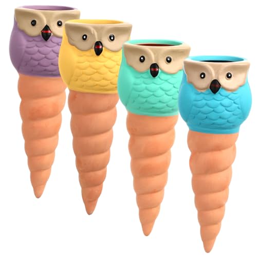 LOORGVEL 4Stücke Pflanzenbewässerungsspikes Dekorative Eulenbewässerung für Zimmerpflanzen Automatisches Bewässerungsgerät für Gleichmäßige Pflanzenbewässerung im Innen LOORGVEL 4Stücke Pflanzenbewässerungsspikes Dekorative Eulenbewässerung für Zimmerpflanzen Automatisches Bewässerungsgerät für Gleichmäßige Pflanzenbewässerung im Innen von LOORGVEL
