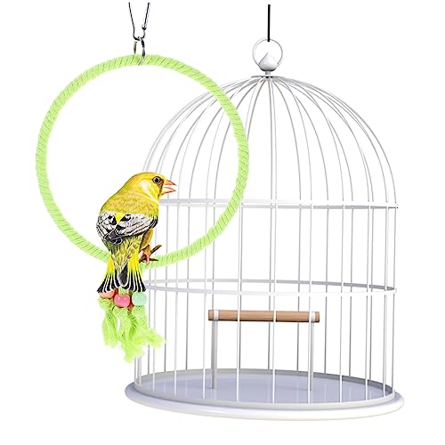 LOORGVEL Baumwollseil Vogel Schaukelspielzeug Groß Grün Stabiler Papageien Spielplatz Hängende Sitzstange für Wellensittiche und Haustiervögel Vielseitiges Käfigzubehör für Spiel und LOORGVEL Baumwollseil Vogel Schaukelspielzeug Groß Grün Stabiler Papageien Spielplatz Hängende Sitzstange für Wellensittiche und Haustiervögel Vielseitiges Käfigzubehör für Spiel und von LOORGVEL
