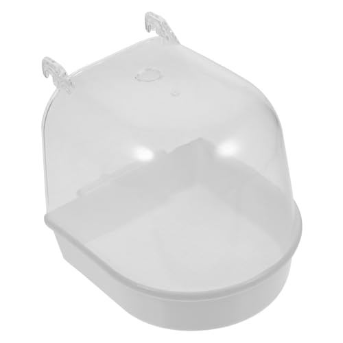 LOORGVEL Vogelbad für Käfig Weiß Hängendes Badebecken für Kleine Vögel Abdeckbares Papageien Badewanne für Wellensittiche Kanarienvögel und Nymphensittiche Kunststoff Badehaus für LOORGVEL Vogelbad für Käfig Weiß Hängendes Badebecken für Kleine Vögel Abdeckbares Papageien Badewanne für Wellensittiche Kanarienvögel und Nymphensittiche Kunststoff Badehaus für von LOORGVEL