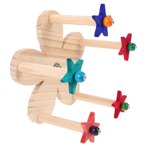 LOORGVEL Vogelspielzeug aus Natürlichem Holz Drehbares Laufrad für Papageien Wellensittiche und Kleine Vögel Kletterspielzeug zur Koordination und Bewegung LOORGVEL Vogelspielzeug aus Natürlichem Holz Drehbares Laufrad für Papageien Wellensittiche und Kleine Vögel Kletterspielzeug zur Koordination und Bewegung von LOORGVEL