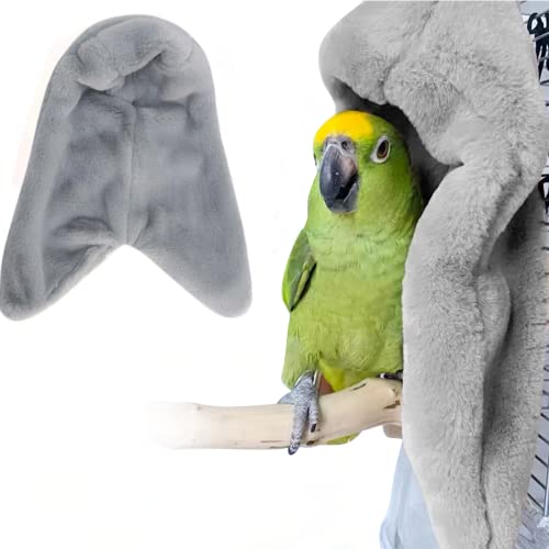 LOPERDEVE Bird Buddy Eck-Fleece-Vogeldecke, gemütliches Vogelbettwärmer, Papageienhaus für Käfig, hängende Hängematte, Nymphensittiche, Conure Lovebirds Finken Kanarienvögel (M) von LOPERDEVE