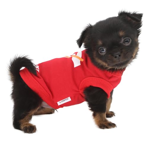 LOPHIPETS Hunde-Shirt, Weste mit Aufdruck "Do Not Pet", für kleine Teetasse, Chihuahua, Yorkie, Welpen, Katzen, T-Shirt, Rot, Größe XXS von LOPHIPETS