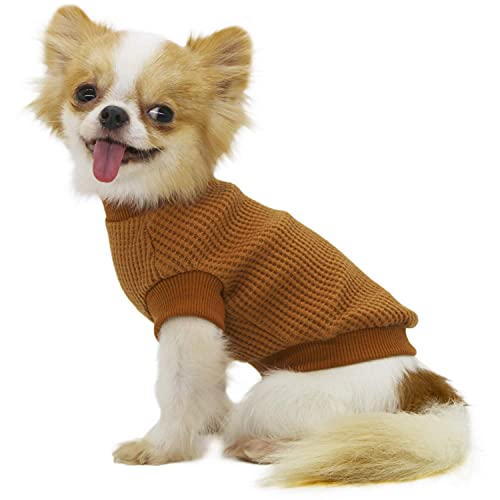 LOPHIPETS Hunde-Pullover für kleine Hunde Welpen Chihuahua Yorkie Kleidung Kaltes Wetter Mantel Gelb S von LOPHIPETS