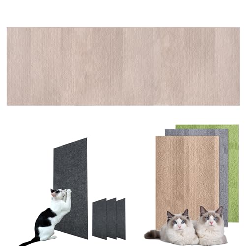 Kratzmatte Selbstklebend Katzen, Kratzwand FüR Katzen, DIY Climbing Cat Scratcher, Kratzmatten FüR Katzen, Kratzmatte Katze Wand Selbstklebend (30 * 200cm,Khaki) von LOPUCK