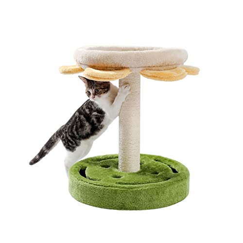 Kletternde Katze Katzen-Klettergerüst, Katzen-Sonnenblumen-Kratzbaum mit liegendem Nest, Katzen-Aktivitätsbaum, Katzenspielzeug auf der Unterseite, Geschenk für Katzenliebhaber Katzenbaum von LORGL