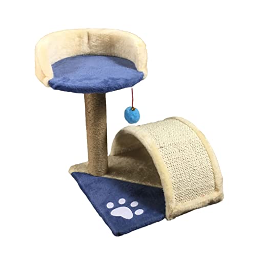 Kletternde Katze Katzenhaus Katzenkratzbaum Katzenklettergerüst mit Sisalseil Katzenbett und Kratzbaum Interaktiver baumelnder Ball Katzenturm Katzenbaum von LORGL