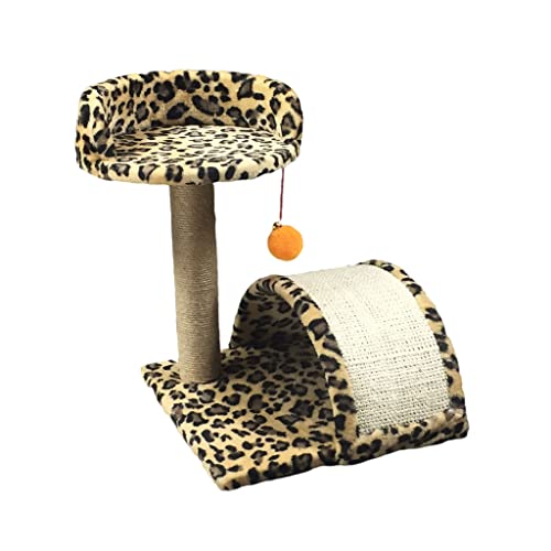 Kletternde Katze Katzenhaus Katzenkratzbaum Katzenklettergerüst mit Sisalseil Katzenbett und Kratzbaum Interaktiver baumelnder Ball Katzenturm Katzenbaum von LORGL