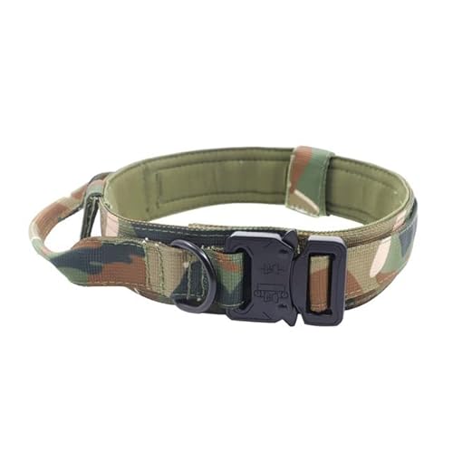 Hundehalsband Trainingshalsbänder Design Hundehalsband für große Hunde Militärisches Hundehalsband für mittelgroße und große Hunde Heimtierbedarf-Halsband-Camouflage,M(38-47cm) von LORSHEL