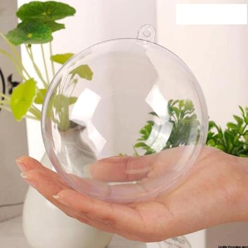 Transparente Weihnachtsdekoration Ball Flitter Ornament Geschenkbox-10CM von LORSHEL