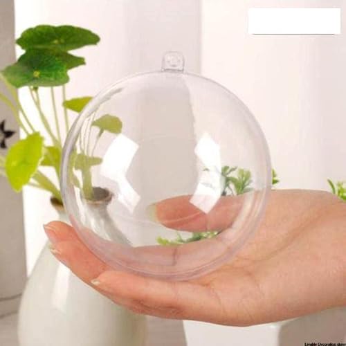 Transparente Weihnachtsdekoration Ball Flitter Ornament Geschenkbox-9CM von LORSHEL