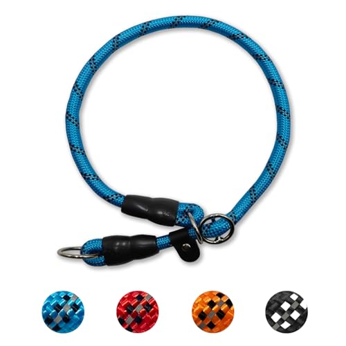 Hundehalsband mit Zugstopper, Dressurhalsung, Nylon Retrieverhalsband Reflektierend Verstellbare Hunde Halsband für kleine und mittelgroße Hunde Training, Breite 0.8 cm, Max Halsumfang 40 cm von LOS ANDES