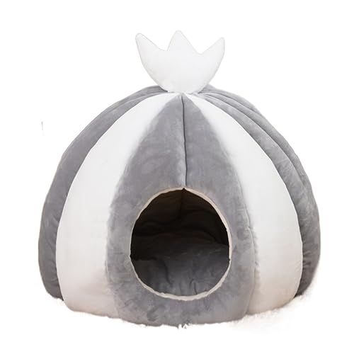 Haustierbett Hundebett Haustierbett, Haustierzelt, Höhlenbett, Bedrucktes Katzenhausbett, Katzennest, Selbstwärmendes, Bequemes Dreieckiges Hundebett Katzenbett Tierbett (Color : C, Size : 50 * 50cm) von LOSTIS