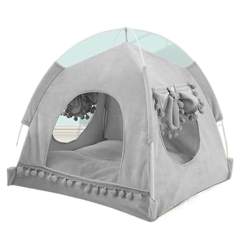 Haustierbett Hundebett Katzenzelt, Pop-Up-Katzenhaus, Outdoor-Haustiergehege, Zelt, Tragbarer Innen-Laufstall Für Katzen, Kleine Hunde Im Hof Katzenbett Tierbett (Color : B, Size : 36 * 36cm) von LOSTIS