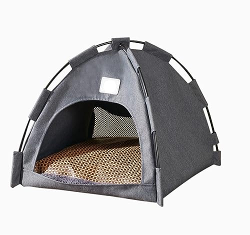 Haustierbett Hundebett Pop-up-Haustier-Katzenzelt, Tragbares Katzenzelt, Haustier-Hundekatzenzelt Mit Weichem Kissen, Katzengehege Im Freien, Haustierzelt Katzenbett Tierbett ( Color : A , Size : 42*4 von LOSTIS