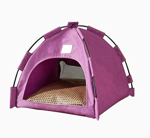 Haustierbett Hundebett Pop-up-Haustier-Katzenzelt, Tragbares Katzenzelt, Haustier-Hundekatzenzelt Mit Weichem Kissen, Katzengehege Im Freien, Haustierzelt Katzenbett Tierbett ( Color : B , Size : 42*4 von LOSTIS