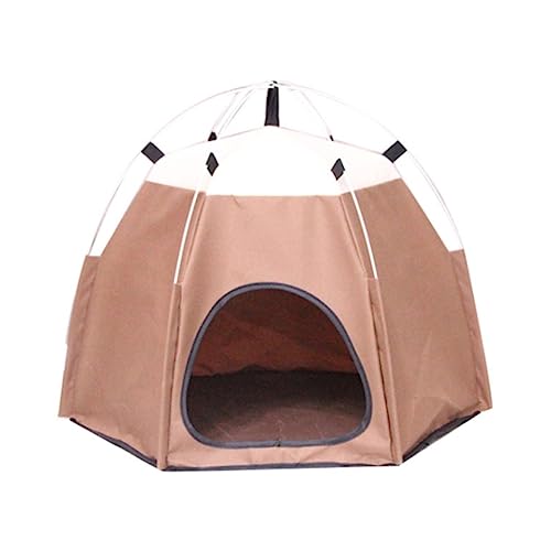 Haustierbett Hundebett Wasserdichtes Oxford-Haustierzelt, Haus, Hundekatze, Spielbett, Matte, Tragbar, Faltbar, Zwingerbett Für Universelle Hundereisen Katzenbett Tierbett ( Color : C , Size : 60*60*4 von LOSTIS