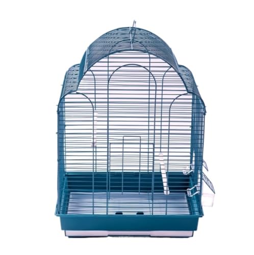 Vogelkäfig Vogelvoliere Metall-Vogelkäfig, Reiseträgerkäfig Mit Tablett, Papageien-Reisevogelkäfig Für Nymphensittiche, Sittiche Vogelbauer Vogelhaus(White) von LOSTIS