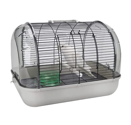 Vogelkäfig Vogelvoliere Vogelkäfig Tragbarer Haustiervogel-Reisekäfig Kreative Vogelträger Langlebiger Vogelhausträger Für Balkon Vogelbauer Vogelhaus(Grey,L) von LOSTIS