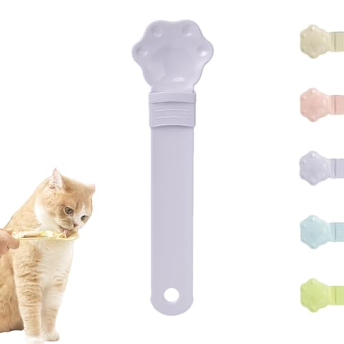 LOTFI 2024 Neuer Happy Spoon für Katzen, Katzenlöffel für Nassfutter, Katzenfutterautomat (Purple) von LOTFI