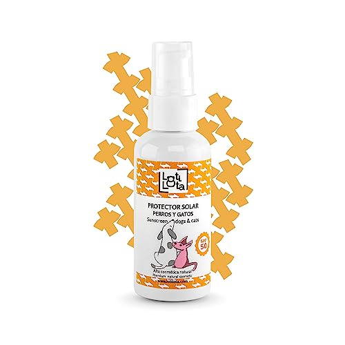 LOTI LOTA Sonnenschutz 50 für Hunde und Katzen – 60 ml – maximaler Sonnenschutz – wasserdicht – spendet Feuchtigkeit und schützt – pH-neutral von LOTI LOTA