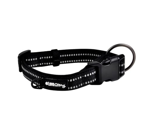 Komfort-Halsband Expert Nylon und Neopren, verstellbar, 55 cm x 38 mm, Schwarz von LOVE STORY