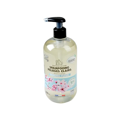 Love Story, Ecosoin Shampoo, weiße Borsten, für Hunde/Katzen, Pumpenflasche, 500 ml, zarte Blüte von Love Story