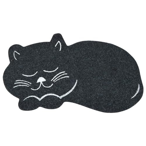 Love Story, Teppich Katze Filz 60 x 40 cm schwarz von LOVE STORY