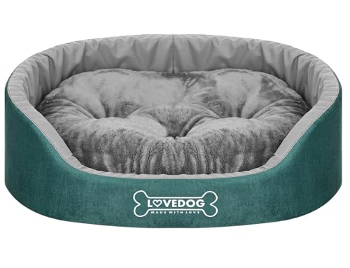 Hundebett Exclusive (Bellgrün, Grau, M (60 x 50 cm)) von LOVEDOG