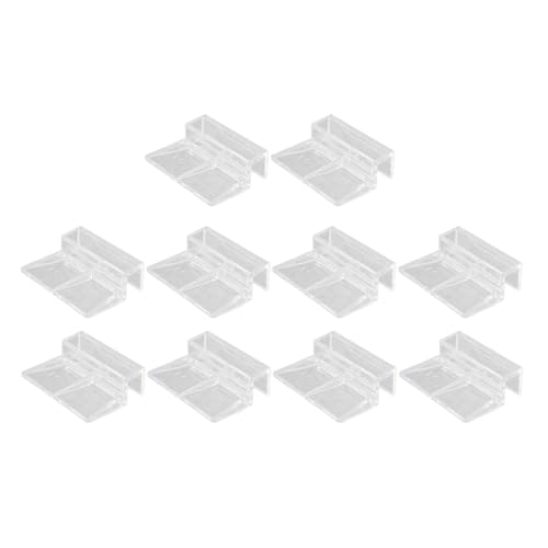 LOVIVER 10 x Aquarium-Netz-Clips, Netzklemme, ausbruchsichere Netz-Befestigungsclips für Aquarien, Glashalter-Clip, 10MM von LOVIVER