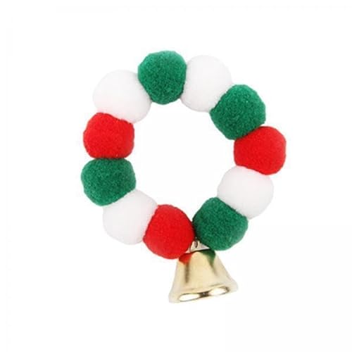 LOVIVER 2X Hundehalsband für Hunde, Weihnachten, Plüsch Glockenhalsband, Bequem, Niedlich, Dekorativ, Elastisches Katzenhalsband für Spaziergänge, Partyzubehö von LOVIVER