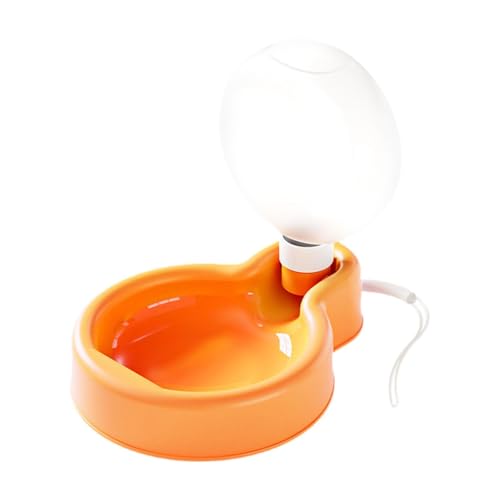 LOVIVER 2X Wasserflasche für Hunde, Wasserspender, 500 ml, tragbar, leicht, faltbar, Wasserflasche für Hunde, Wasserbecher für Spaziergänge mit Welpen, Orange von LOVIVER