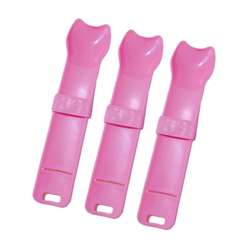 LOVIVER 3X Cat Strip Löffelhalter Cat Strip Feeder Leichtes Heimtierzubehör Multifunktionaler Katzenleckerli-Spender für Püree, ROSA von LOVIVER