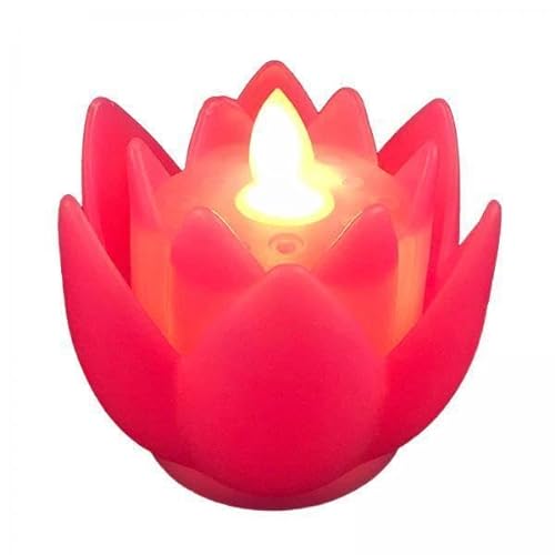 LOVIVER 5X LED Lotus Buddhistische Lampe, LED Teelichter, Kerze, Flackernde Buddhistische Anbetung, Heim Lotus Lampe für Tischfenster, Nachtlichter Im Innen von LOVIVER