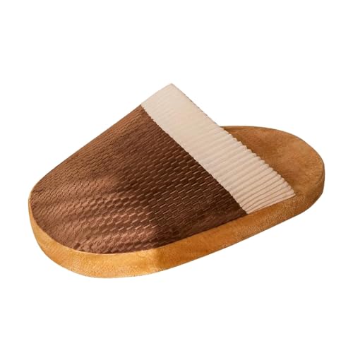 LOVIVER Halbgeschlossenes Haustier-Katzennest, warmes Slipper-Hundebett, zum Schlafen, Schlummern, gemütliches, waschbares Katzenhöhlenbett, Katzenbett für, braun, L von LOVIVER