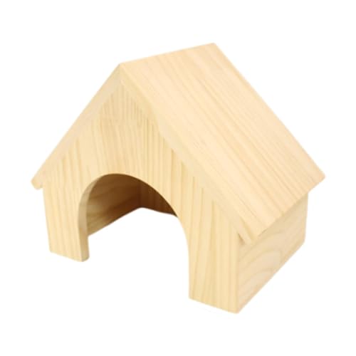 LOVIVER Hamster Haus kleines Tier Hideaway House Kabine Versteck Versteck aus Versteck Holzspielzeug für Mäuse Syrische Hamster kleines Haustier, L von LOVIVER