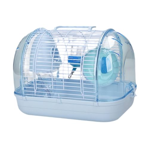 LOVIVER Hamsterkäfig, Transportbox für Haustiere, transparenter Kleintierkäfig mit zu öffnender Oberseite, Chinchillahaus für Mäuse, Kleintiere, Ratten, Blau von LOVIVER