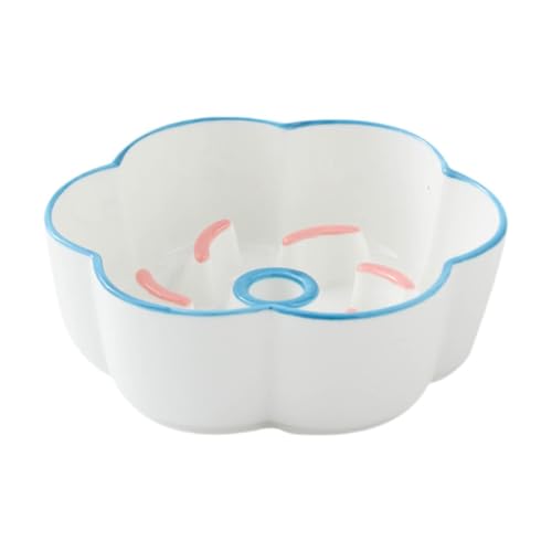 LOVIVER Haustier Slow Feeder Food Container Cat Bowl tragbar, langsame Puzzle -Feeder -Anreicherung Spielzeug für Welpenkatzen, Blau Rosa von LOVIVER